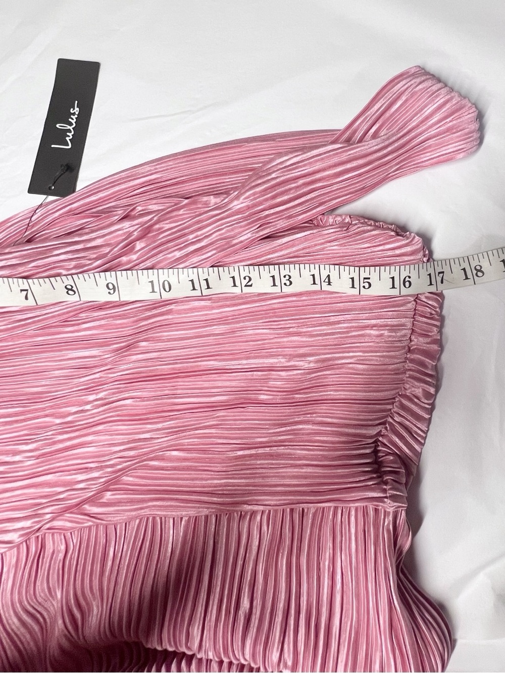 Lulus Poised Performance Pink Plisse One-Shoulder Maxi Dress Size XL NWT - Picture 7 of 11